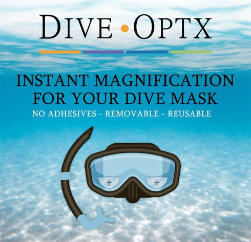 20/20 Calabria Hydrotac Dive OPTX Stick On Bifocal Lenses Used for Scuba Masks/Diving Goggles Magnifying Bi-Focal
