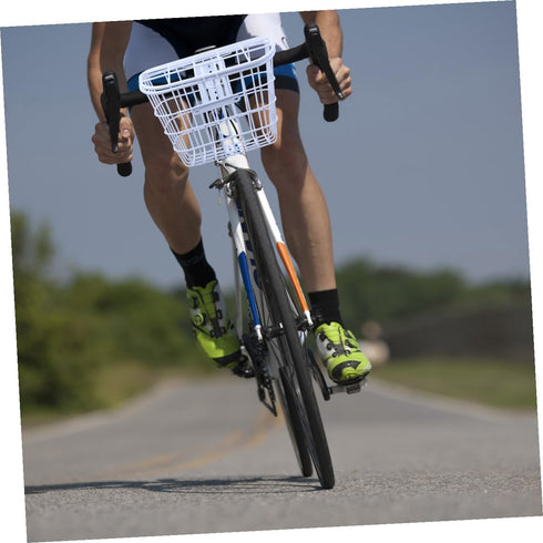 Thickened Electric Bike Basket with Cover Practical Storage Holder for Front Handlebar Fit for Adult Bicycles Spacious