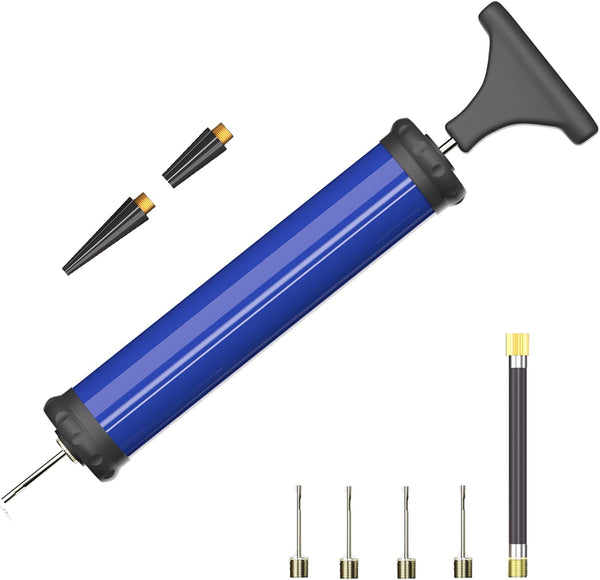 DDUO Portable Ball Pump,Air Pump Inflator Kit with Needle,Nozzle, Extension Hose for Basketball