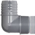 Spears 1413 Series PVC Tube Fitting, 90 Degree Elbow, Schedule 40, Gray, 1" Barbed x NPT Male