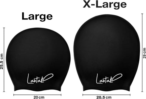 Large Swim Cap for Long Hair - Waterproof Durable Silicone Swimming Cap for Braids, Dreadlocks, Afros, Curls