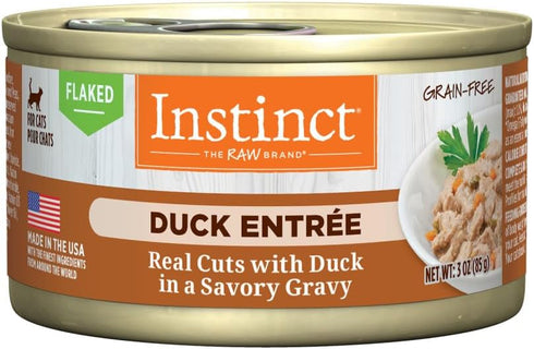 Instinct Flaked Duck Entrée Wet Cat Food, 3 Ounces, 24 Pack