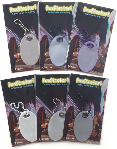 funflector Safety Reflectors, Basic Shapes Reflective Gear for Jackets, Bags, Purses, Backpacks, Made in USA