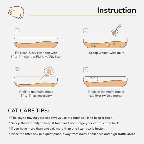 FUKUMARU Tofu Cat Litter, 18 lbs, Flushable, Clumping, Dust Free, Natural Unscented, Low Tracking, Odor Control