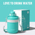 Stainless-Steel Water Bottle, Leakproof Lid, Double Insulated, Eco-Friendly, 48 oz, Ocean
