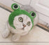 Pet Hat - Handmade Knitted Woolen Yarn Cap for Dog Cat Puppy Teddy Cartoon Frog Grooming Accessories, Green, M