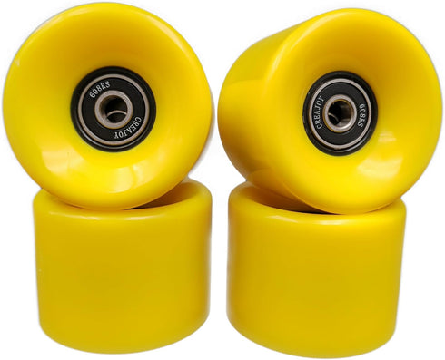 Skateboard Wheels 60mm 95a - Set of 4 with Pro Bearings for Smooth Performance