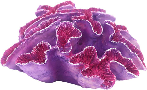 Coral Reef Aquarium Decorations, Big Fish Tank Ornaments in Pink and Purple