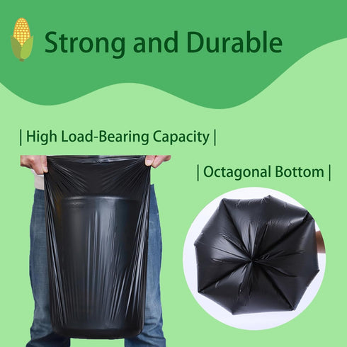 iKakocus 8 5 Biodegradable Camping Toilet Waste Bags & Trash Bags, Gallon Compostable Porta Potty Liners for Outdoor