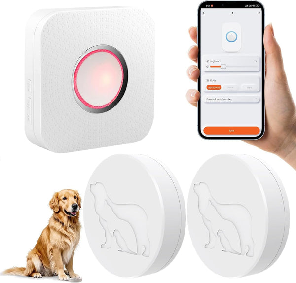 WiFi Dog Door Bell for Potty Training to Go Outside, Smart Doggie