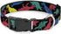 Buckle-Down Plastic Clip Collar - Dinosaurs Black/Multi Color, 1" Wide, Fits 15-26" Neck, Large