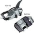 Queenmore Dog Life Jacket, Adjustable Ripstop Shark Safety Vest, High Buoyancy, Durable Rescue Handle, Grey Shark Small