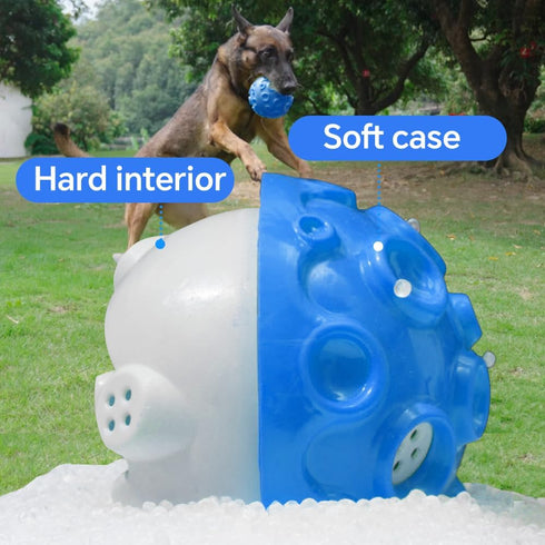 Dog Toy Ball for Aggressive Chewers, Interactive Durable Elastic Rubber Pet Chew Toys for All Sizes