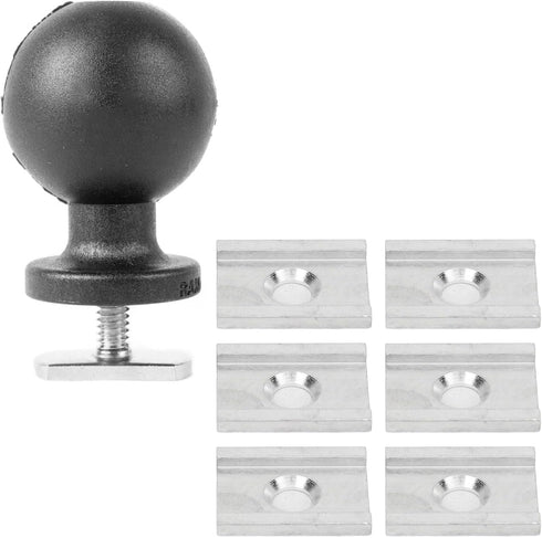 YakAttack FeelFree UniTrack Aluminum Kayak Adapter, 6 Pack Adapter Plates for FeelFree Kayaks and Johnny Boats