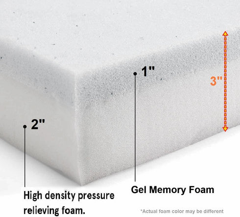 Dogbed4less Memory Foam Platform Dog Bed - Large 42X28X3 - Crate Mattress for Orthopedic Joint Relief
