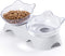 MILIFUN Elevated Tilted Cat Food Bowls, Anti Vomiting Orthopedic Bowls for Puppy and Bunny