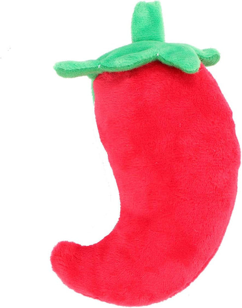 Plush Chilli Toy Fruits and Vegetables Dog Squeaky Toys Plush Chili Eggplant Corn Puppy Dog Toys for Small Dogs,Chili,Size 1 Nice and Practical Squeak Toys Pet Supplies