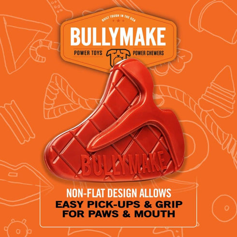 BULLYMAKE Nylon Steak Chew Toy for Dogs - Durable Dog Toy for Aggressive Chewers, Made in USA