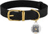 BRONZEDOG Leather Dog Collar with Metal Buckle, Durable Basic Pet Collars for Small Medium Large Dogs