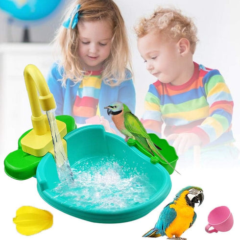 Petlex Bird Bath for Cage, Bird Bath Fountains Indoor, Parrot Automatic Bathing Box Bird Bath Shower Accessories Bird