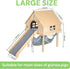 LUCKYBOPAN Hammock, Guinea Pig Hideout- Wooden Guinea Pig Toys with Stairs and Mat & Detachable Double-Decker House