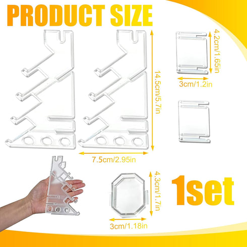KAKUPPA 5-Slot Mini Fingerboard Display Rack, Transparent Acrylic Finger Skateboard Storage Stand, Finger Board