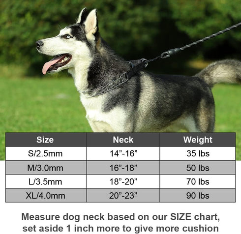 CBBPET Dog Prong Collar - Adjustable Training Collar with Quick Release Buckle for Small Medium Large Dogs