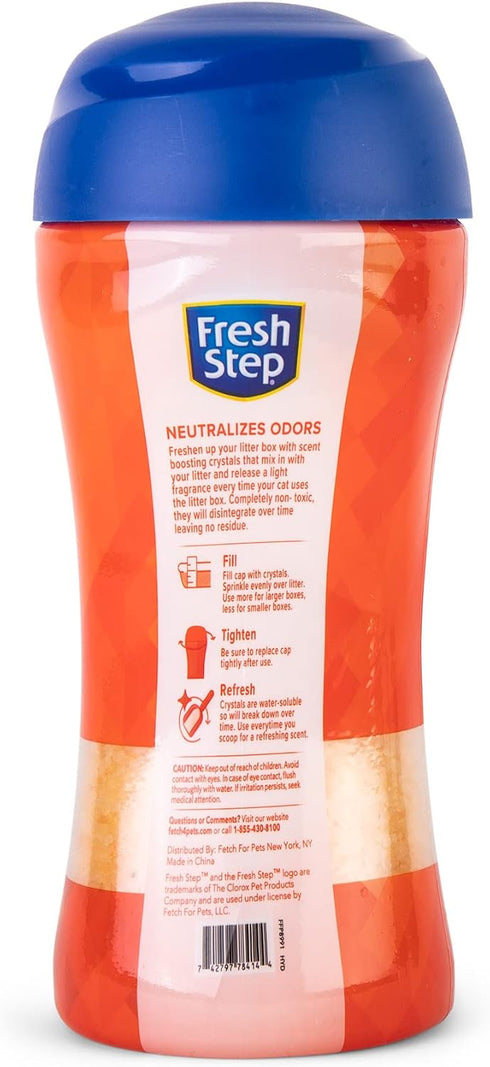 Fresh Step Cat Litter Crystals in Fresh Scent, Cat Litter Box Deodorizer, 15 Ounces (Pack of 3)