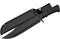 SZCO SUPPLIES 15" Black Tech Bowie Blade Knife for Outdoor Survival