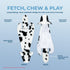 Best Pet Supplies 2-in-1 Stuffless Squeaky Dog Toys, Soft, Durable Fabric, No Stuffing, Cow, Large