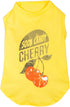 Blueberry Pet Cherry Soda Candy Cotton Dog Tank Top, Sunshine Yellow, Back Length 14", Pack of 1