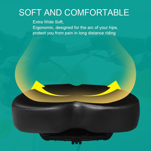 N3od3er Comfortable Bicycle Saddle for Exercise and Road Bicycle Oversized Comfort Seat for Stationary Extra Wide