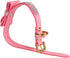 LOVPE Pink Velvet Leather Dog Collar/Cat Collar - Rhinestone Bow-Knot Tie for Small Dogs & Cats, Size S