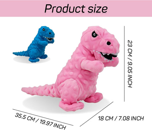 8.66 3.93 Andiker Dog Squeaky Toys, in Plush Dogs Toy Soft Dogs Chew Toys in Dinosaur Shape for Chewing Biting Stuffed