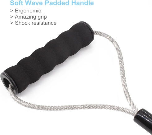 BAAPET 5 Feet Chew Proof Dog Leash with Coated Steel Cable & Soft Padded Handle for Small, Medium, Large Dogs