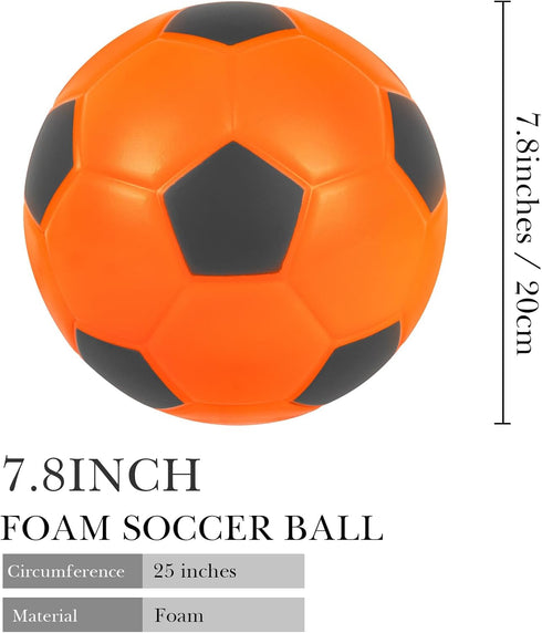 Linkidea Size 4 Foam Soccer Ball, Super Soft Indoor Sponge Ball for Kids Home Soccer Practice or Beginner Play (Orange)