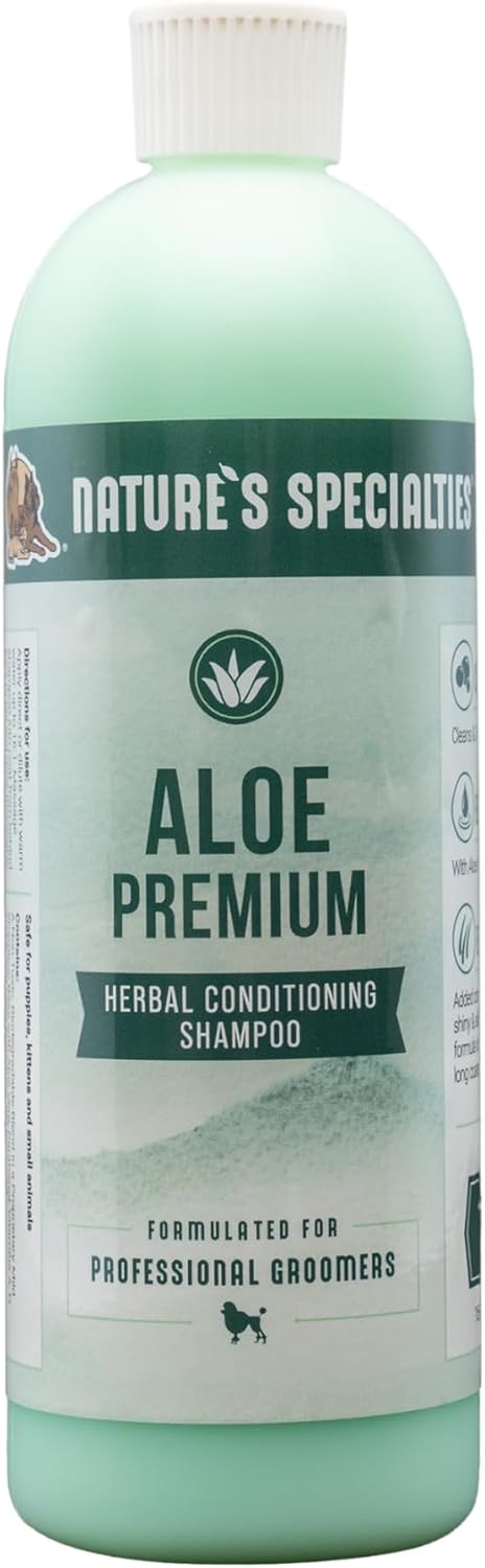 Nature's Specialties Aloe Premium Ultra Concentrated Dog Shampoo Conditioner - Makes up to 2 Gallons, Herbal Aloe