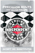 Independent Genuine Parts Cross Bolts, Standard Phillips Skateboard Hardware, Black/Silver, 7/8"