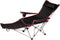YSSOA Removable Footrest Reclining Camping Chair, 1-Pack, Black