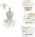 Hollow Dog Wedding Dress Tutu Skirt, Luxury Lace Pearl Bow Christmas Dress Costume for Small Dog (S, White)