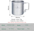 iBasingo 420ml Titanium Mug without Lid, Ultra-light Portable Outdoor Camping Pot, Hiking Drinkware with Foldable