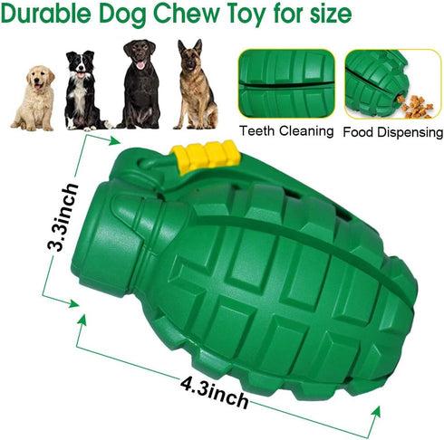 Dog Chew Toys for Aggressive Chewers - Food Grade Non-Toxic Durable Toys for Small Medium Large Dogs, Green