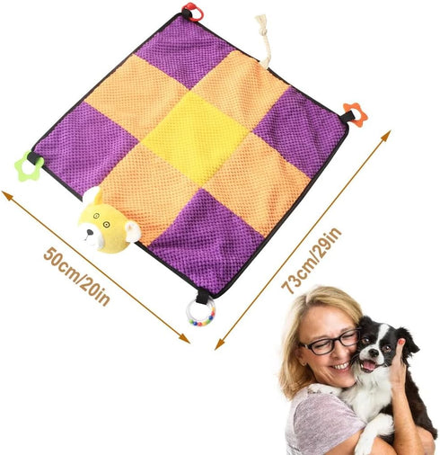 IFOYO Puppy Play Mat, Puppy Chew Toys with Teething Ropes, Durable Dog Sleeping Pad, Interactive Toy for Small Medium