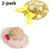 2 Pack Handmade Rattan Bearded Dragon Hats, Reptile Apparel Accessories, Lizard Caps for Small Animals