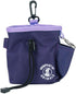 Company of Animals Treat Bag, Purple, Waterproof Pouch with Zipped Pockets & Drawstring, Clips on Belt or Pocket