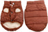 2 Layers Fleece Lined Warm Dog Jacket for Puppy, Soft Windproof Small Dog Coat, Brown, M