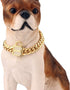 Dog Chain Collar - 12MM Heavy Duty Cuban Chain, 316L Stainless Steel Silver/Gold Training Collar (12'', Gold)