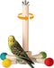 Goodlifebird Bird Perch Toy, 360 Rotating Parrot Perch, Interactive Spinning Bird Cage Toy