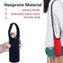 TuNan 3 16oz-21oz, -3 PCS Water Bottle Carrier with Shoulder Strap Neoprene Sleeve Cup Holder Pouch with Carrying