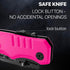 Spring Assisted Pink Knife - Pocket Knife for Women - Self Defense Knife for Women - Pink Knives - Cute Womens Girl Knife - Womens Folding Knife - Hot Pink Pocket Knife - Mothers Day Gift - 6681 P by Grand Way